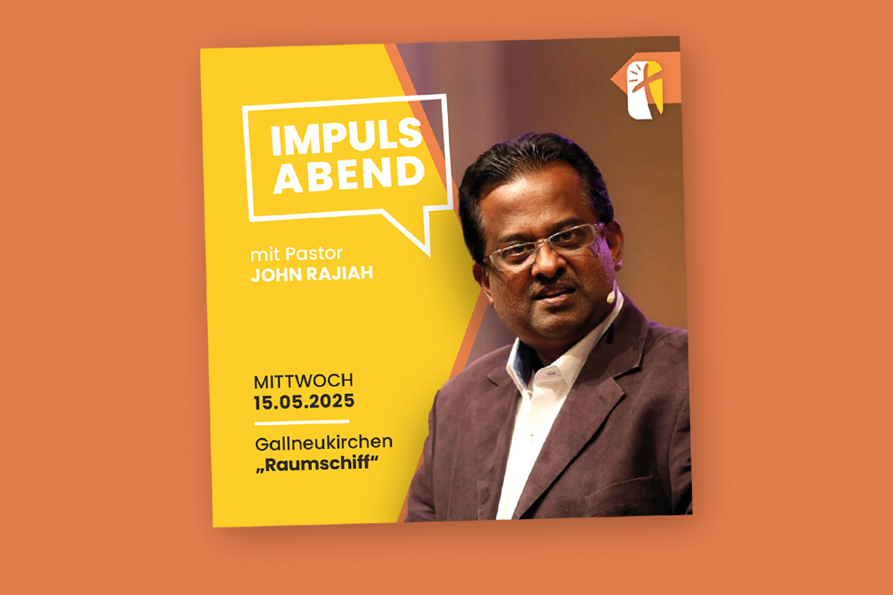 Flyer Impuls Abend mit Pastor John Rajiah